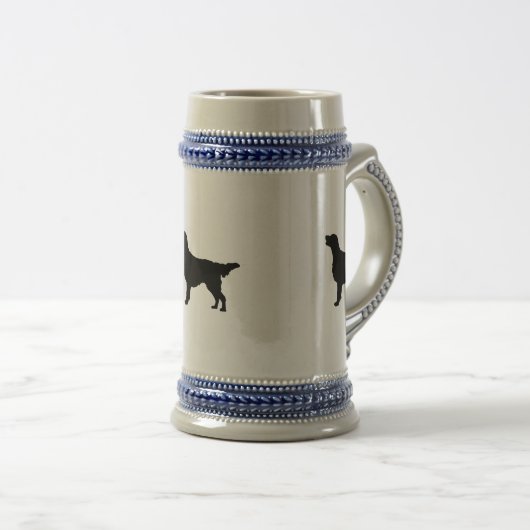 Flatcoated Retriever Silhouette Love Dogs Bierpul (Voorkant rechts)