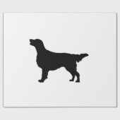Flatcoated Retriever Silhouette Love Dogs Cadeaupapier (Vlak)