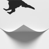 Flatcoated Retriever Silhouette Love Dogs Cadeaupapier (Hoek)