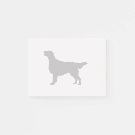 Flatcoated Retriever Silhouette Love Dogs Post-it® Notes (Voorkant)