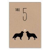 Flatcoated Retriever Silhouettes Wedding Kaart (Voorkant)