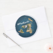 #FlatEarth 3-inch ronde stickers (Envelop)
