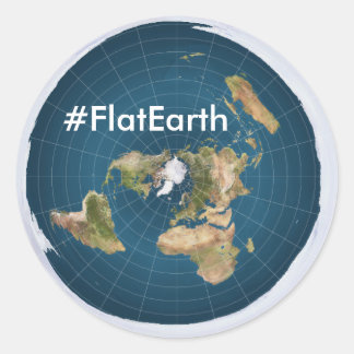 #FlatEarth 3-inch ronde stickers