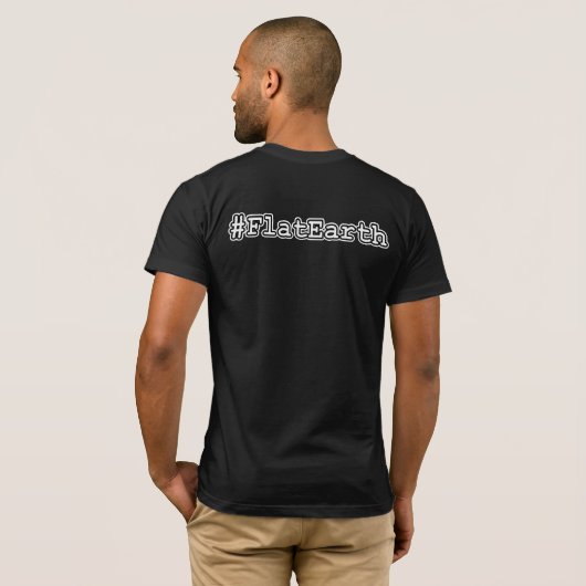 #FlatEarth - Grafische vlakte Aarde T-shirt (Achterkant volledig)