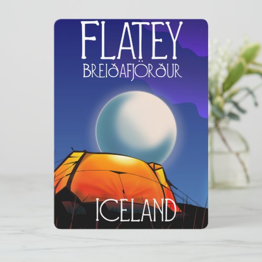 Flatey, Breiðafjörður, IJsland, reisposter (Staand voorkant)