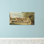 Flatford Mill (olie op het paneel) Canvas Afdruk (Insitu (Houten vloer))
