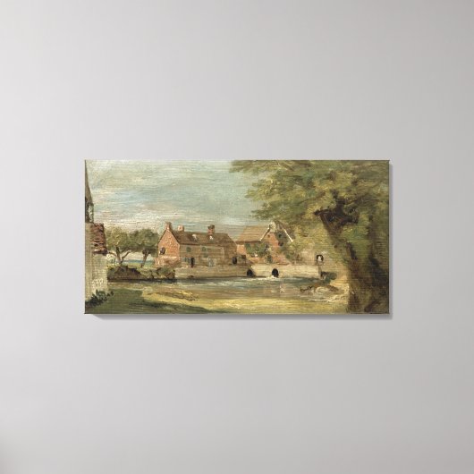 Flatford Mill (olie op het paneel) Canvas Afdruk (Voorkant)