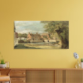 Flatford Mill (olie op het paneel) Canvas Afdruk (Insitu (Woonkamer))