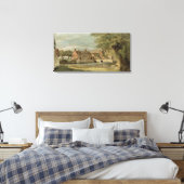 Flatford Mill (olie op het paneel) Canvas Afdruk (Insitu (Slaapkamer))