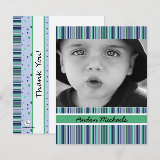 Flatfoto afspelen Hartelijk dank. Bedankkaart (Voorkant / Achterkant)