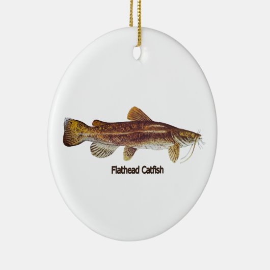 Flathead Catfish Keramisch Ornament (Rechts)