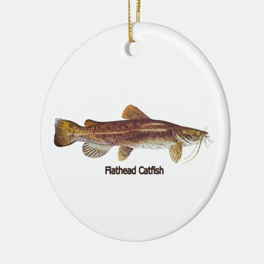 Flathead Catfish Keramisch Ornament (Links)