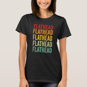 Flathead County Montana Regenboogtekst T-shirt