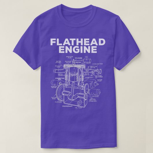 Flathead-engine T-shirt (Design voorkant)
