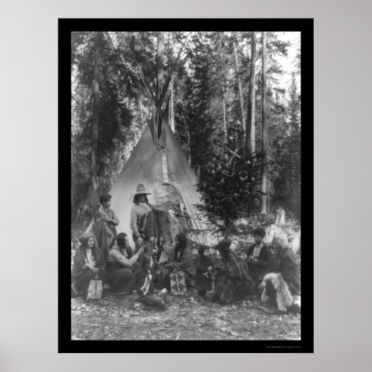 Flathead Indian Pre-KerstGathering 1916 Poster (Voorkant)