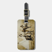 Flathead-indianen  Native American Warriors Bagagelabel (Voorkant verticaal)