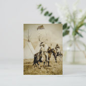 Flathead-indianen  Native American Warriors Briefkaart (Staand voorkant)