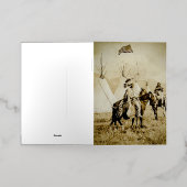 Flathead-indianen  Native American Warriors Folie Wenskaart (Buiten Laag)