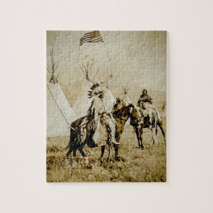 Flathead-indianen  Native American Warriors Legpuzzel