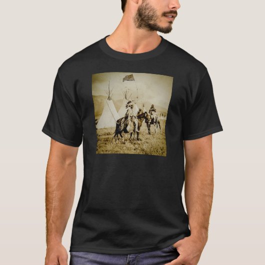 Flathead-indianen  Native American Warriors T-shirt (Voorkant)