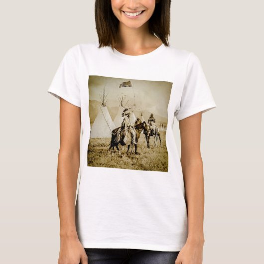 Flathead-indianen  Native American Warriors T-shirt (Voorkant)