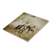 Flathead-indianen Native American Warriors Tegeltje (Zijkant)