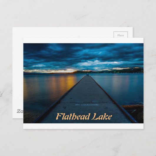 Flathead Lake Boat Dock Briefkaart (Voorkant / Achterkant)