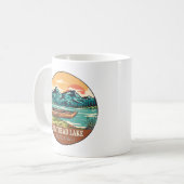 Flathead Lake Montana Boating Vist Emblem Koffiemok (Voorkant links)