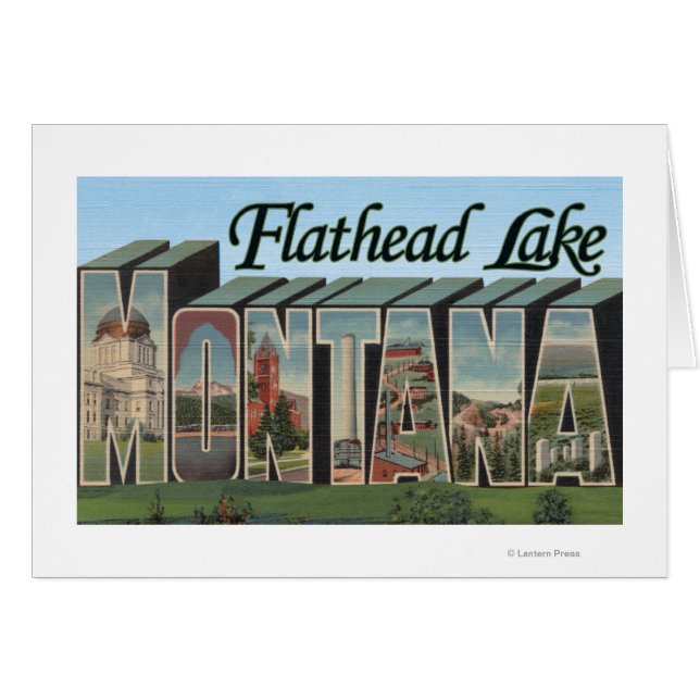 Flathead Lake, Montana - Grote Letter-scènes (Voorkant Horizontaal)