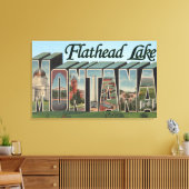 Flathead Lake, Montana - Grote Letter-scènes Canvas Afdruk (Insitu (Woonkamer))