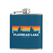 Flathead Lake Montana kano Heupfles (Voorkant)