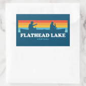 Flathead Lake Montana kano Rechthoekige Sticker (Tas)