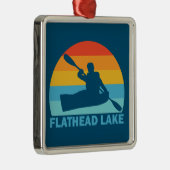 Flathead Lake Montana Kayak Metalen Ornament (Rechts)