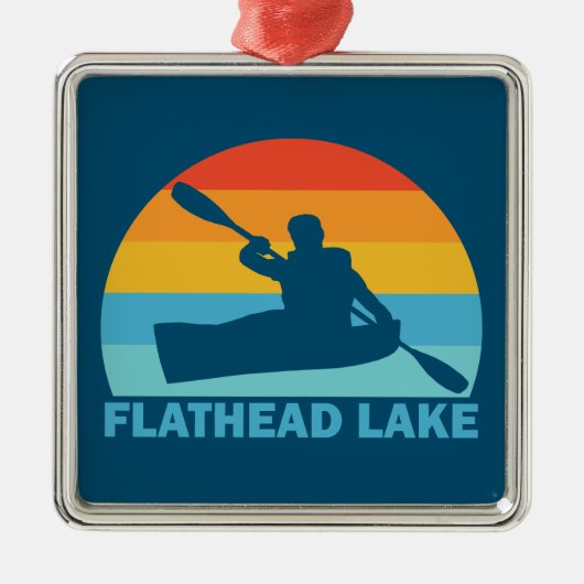 Flathead Lake Montana Kayak Metalen Ornament (Voorkant)