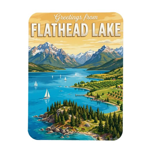 Flathead Lake Montana Magneet (Verticaal)