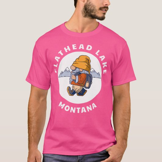 Flathead Lake Montana Mountains Wandelgnoom Mt So T-shirt (Voorkant)