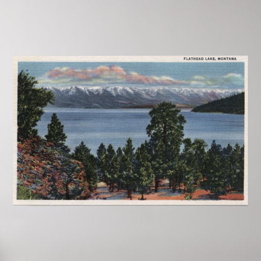 Flathead Lake, Montana Poster (Voorkant)