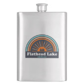Flathead Lake Montana Rainbow Flacon (Voorkant)