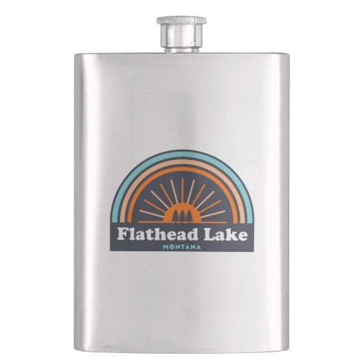 Flathead Lake Montana Rainbow Flacon (Voorkant)