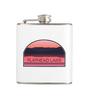 Flathead Lake Montana Red Sunrise Heupfles