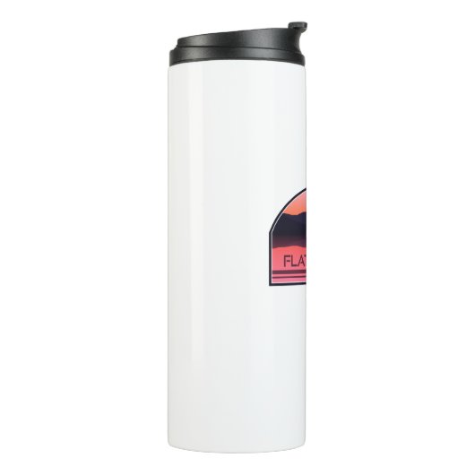 Flathead Lake Montana Red Sunrise Thermosbeker (Gedraaid links)