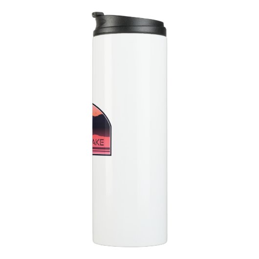 Flathead Lake Montana Red Sunrise Thermosbeker (Geroteerd rechts)