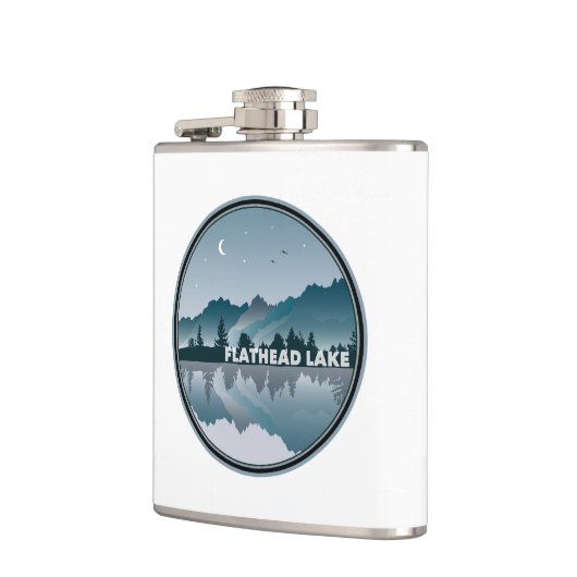 Flathead Lake Montana reflectie Heupfles (Links)