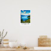 Flathead Lake Montana Reisprint Poster (Keuken)