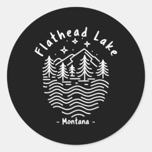 Flathead Lake Montana Ronde Sticker