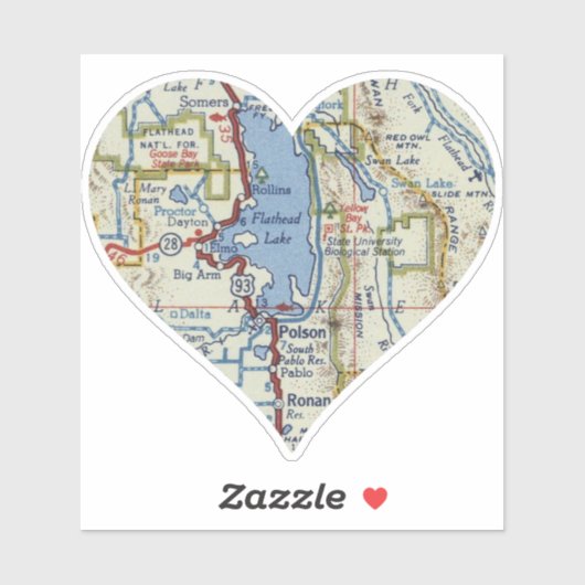 Flathead Lake Montana Sticker (Vel)