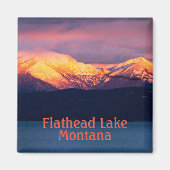 Flathead Lake Montana Sunset Magnet (Voorkant)