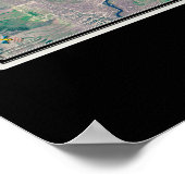 Flathead Lake Montana van de Ruimtesatellietkaart Poster (Hoek)