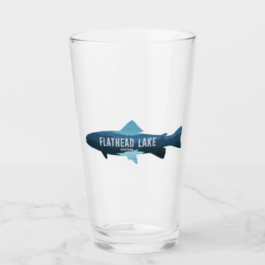 Flathead Lake Montana Vis Glas (Voorkant)