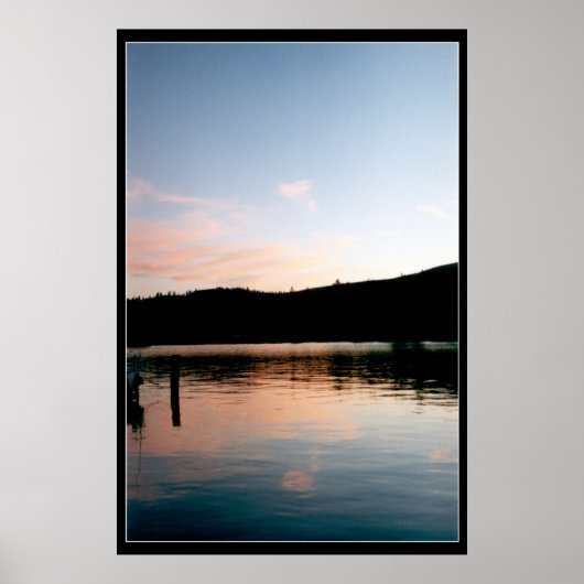 Flathead Lake op Sunset Poster (Voorkant)